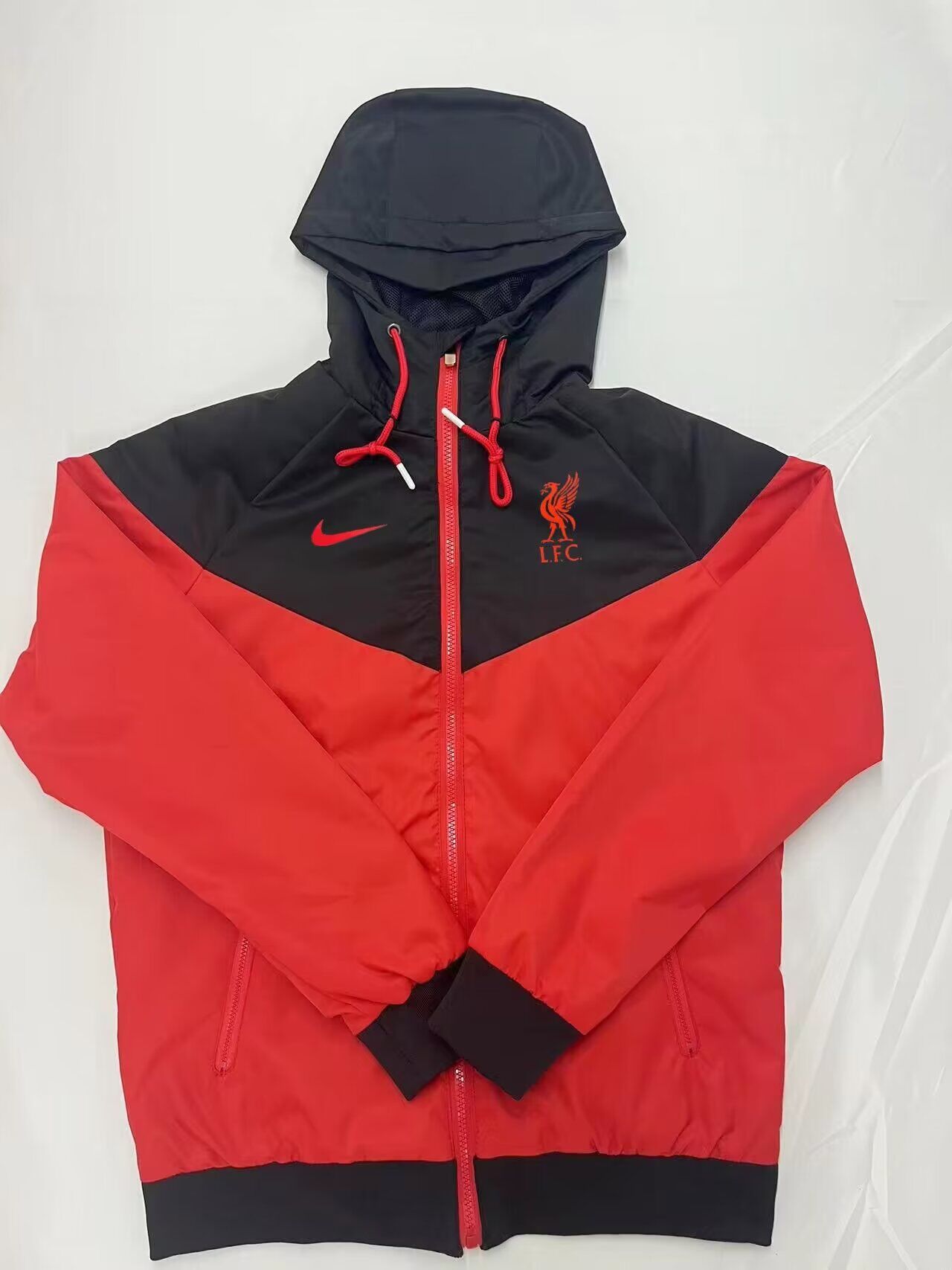 AAA Quality Liverpool 24/25 Wind Coat - Black/Red